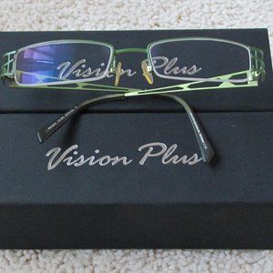 Like New German-Made Half-Rim Women's Eyeglasses Frame (Free 1 Case)